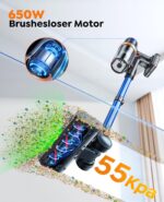INTETURE Akku Staubsauger 650W/55kPA – Kabellos mit Wandladestation & Matratzenreinigung – Bild 2
