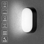 MEGACUBE 18W LED Wandleuchte 4000K IP65 – Ovale Außenleuchte für Innen & Außen – Bild 2