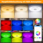 TOPPLEE LED-Deckenleuchte mit RGB-Farbwechsel & Musiksynchronisation – Dimmbar für Wohn- & Kinderzimmer – Bild 5