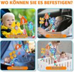 Neuytiky Kinderwagen Spielbogen mit Tieranhängern – Motorikspielzeug für Babys 0–12 Monate – Bild 4