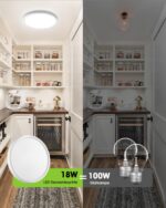 Oraymin LED-Deckenleuchte 18W mit Radar-Bewegungssensor & Dämmerungssensor – 4000K – Bild 4