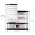 Nictemaw Dörrautomat 400W mit 8 Etagen – Digitaler Obsttrockner für Obst, Gemüse & Fleisch – Bild 3