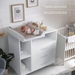 Infantastic® Wickelkommode mit Wickelauflage – 3 Schubladen & 3 Fächer für sichere Babypflege – Bild 3
