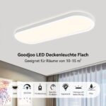 Goodjoo LED-Deckenleuchte 24W 3100LM dimmbar – Oval 60x20cm mit Fernbedienung – Bild 2