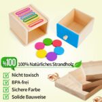 FCSONU Montessori Steckspiel ab 1 Jahr – Holzspielzeug für Feinmotorik & Entwicklung – Bild 8