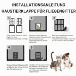 PETLESO Haustierklappe für Fliegengitter 21×24.5 cm – Magnetverschluss für Katzen & Hunde – Bild 6