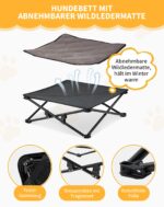 KingCamp Erhöhtes Hundebett Klappbar Grösse S – 2-in-1 Hundeliege mit Mesh & Wintermatte – Bild 3