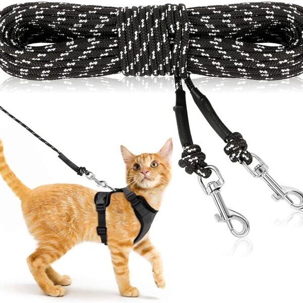 RANYPET 15 m Reflektierende Katzenleine – Sicher & Verhedderungsfrei für Outdoor-Training
