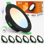 ALUSSO 6er Set LED Einbaustrahler 5W dimmbar – 3 Farbtemperaturen IP44 für Badezimmer