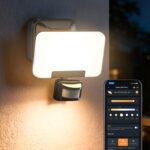 OREiN Smart LED Strahler 28W/3000lm mit Bewegungsmelder – App-gesteuerte Aussenleuchte IP65