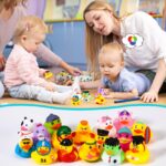 Mikulala 24er Set Gummienten – BPA-frei mit Quietscher & Abtropflöchern für Badespass – Bild 2