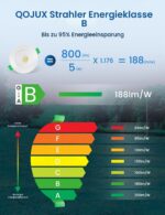 QOJUX LED Einbaustrahler 230V 5W 800lm Neutralweiß – 12er Set Deckenspots IP44 – Bild 2