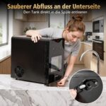 COSTWAY Eiswürfelmaschine für Eiskugeln – 150 Stück/Tag, 5cm Kugeln, Selbstreinigung – Bild 9