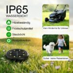 Hqynss 8er Set Solar Bodenleuchten IP65 – Warmweiss Gartenbeleuchtung für Aussen – Bild 2