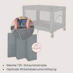 Lionelo Amelie Reisebett mit Matratze – Faltbares Babybett ab Geburt bis 15 kg – Bild 5