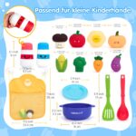 Hahaland Badewannenspielzeug Kochset 15-teilig – Farbwechsel Gemüse für Babys ab 12 Monaten – Bild 8
