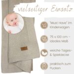 DIKOS Babydecke 75x100 cm Bio-Baumwolle – Kuscheldecke für Neugeborene mit GOTS & OEKO-TEX – Bild 4