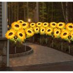 Homeleo Solar Sonnenblumen 3er-Set – LED Gartenbeleuchtung mit Automatik & Wasserschutz – Bild 4