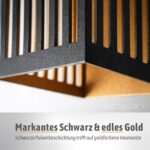 SSC-LUXon REVALO 2er Wandleuchte schwarz-gold – Up & Down LED Wandlampe IP65 warmweiss – Bild 5