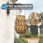 Freekite Handgeflochtene Solar-Laterne – Wetterfeste Gartendeko mit automatischer Dämmerungserkennung – Bild 5