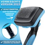BluePet Zupfbürste für Hunde & Katzen – Selbstreinigende Langhaar-Bürste mit Knopfdruck – Bild 3