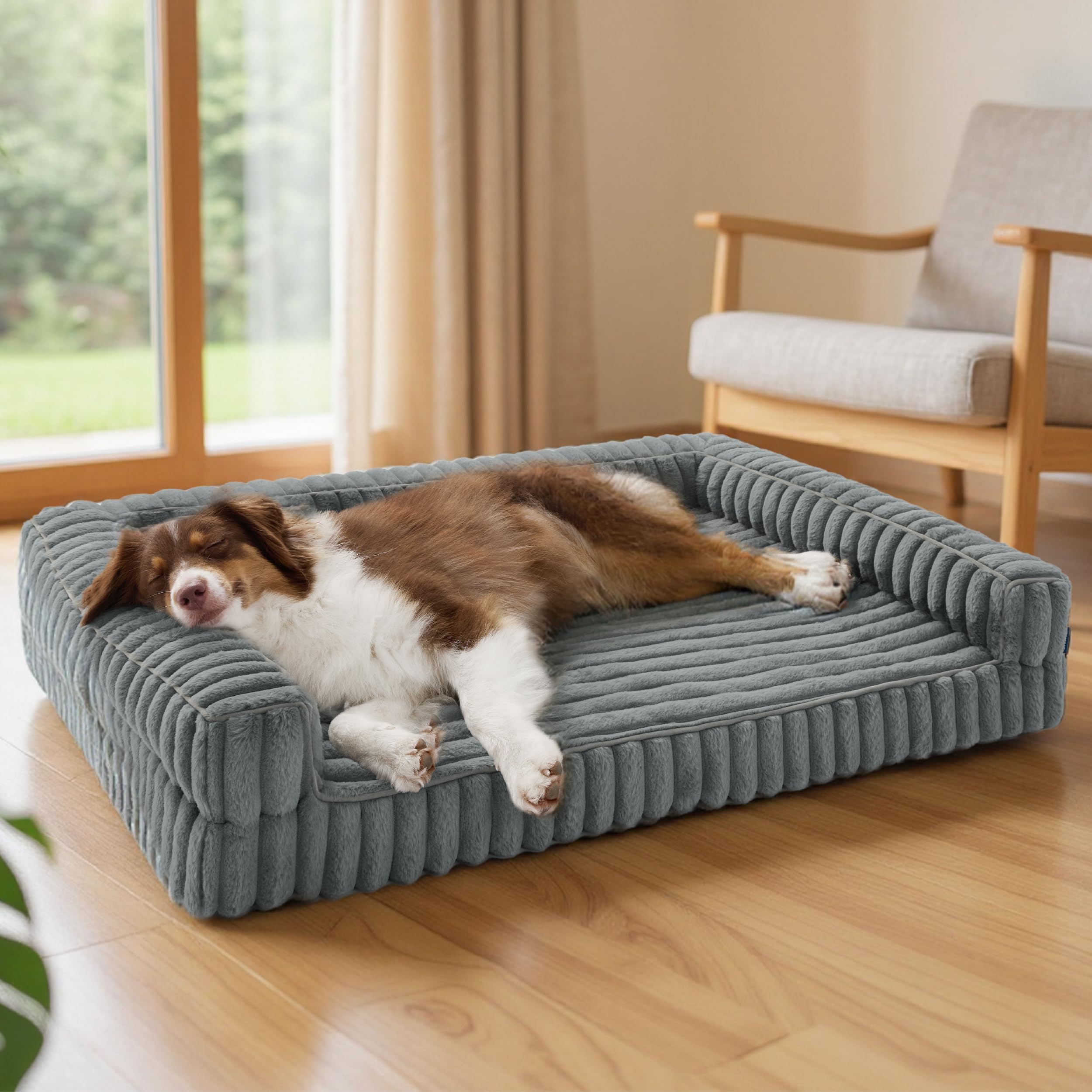 BEDSURE Orthopädisches Hundebett 89x64cm – Memory-Schaum Hundesofa für grosse Hunde