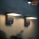 K-Bright 20W LED-Aussenleuchte mit Bewegungsmelder – IP65 Wandlampe Anthrazit für Garten & Haustür – Bild 4