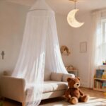 Wnqou Bett Baldachin Moskitonetz – Prinzessin Himmel für Kinderzimmer & Schutz – Bild 5