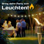 STAR-LINE 20er Set Bambus-Gartenfackeln 90cm – Nachfüllbar mit 20 Dochten – Bild 2