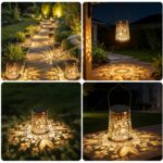 2er Set Foumteex Kolibri Solarlaterne – IP65 Wasserdicht, Hängend & Stehend für Garten – Bild 6