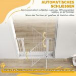 PawHut Türschutzgitter 76–97 cm Stahl – Treppengitter ohne Bohren für Haustiere – Bild 5