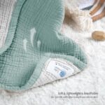 lulumoon Musselin-Babydecke 120x120 cm – 100% Baumwolle, wendbar & atmungsaktiv – Bild 4