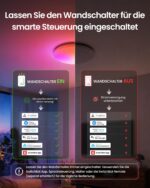 SwitchBot RGBICWW Deckenlampe 30cm – Matter LED 2000LM, dimmbar 2700–6500K – Bild 4