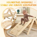 Khlerox 7-in-1 Montessori Kletterdreieck mit Rutsche & Kletterbogen – Holz Spielgerät ab 1–3 Jahre – Bild 3