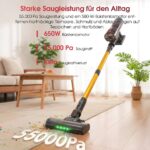UNINELL HOME Akku Staubsauger 55 kPa/650W – Kabellos mit 70 Min Laufzeit & Anti-Tangle-Bürste – Bild 3