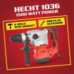 Hecht Bohrhammer 1500 W mit 6 J & SDS Plus – Profiwerkzeug für Beton & Stein – Bild 3