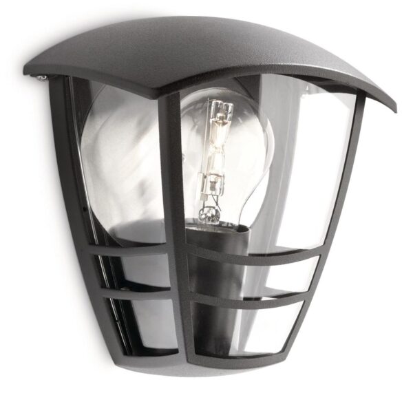 Philips Creek Outdoor Wandleuchte 60 W – Wetterfeste Aussenleuchte mit E27 Fassung in Schwarz
