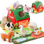 URMYWO Montessori Bauernhof-Spielset – Sensorisches Motorikspielzeug für Babys 6–12 Monate