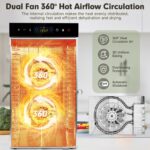 SUCISENI 800W Dörrautomat mit 18 Ablagen – Profi-Dehydrator mit Edelstahl & Touch-Control – Bild 4