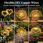 Joycome Solar-Feuerwerksleuchten 2er Set mit 120 LED – Flexible Gartenbeleuchtung für Außen – Bild 8