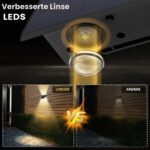 IIRARA Solar Wandleuchte Aussen 120 Lumen – 15 Modi für Garten & Balkon (6er Set) – Bild 7