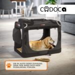 CADOCA® Hundebox XXXL 101x70x70cm – Faltbare Transportbox mit Stahlrahmen für grosse Hunde – Bild 3