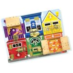 Melissa & Doug Motorikbrett mit 6 Schlössern – Holzspielzeug für Kinder ab 3 Jahren – Bild 4