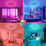 Oraymin 45x45 cm LED Deckenleuchte RGB – Dimmbar mit Fernbedienung, 28W für Wohnzimmer – Bild 5
