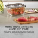 Caso VacuBoxx Eco L – 1500 ml Vakuum-Frischebehälter mit Glasgefäss für längere Haltbarkeit – Bild 7