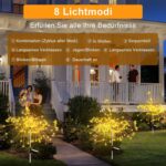 GIACOMO 4er Set Solarleuchten Pusteblume mit 120 LED & 8 Modi – Gartendeko für Aussen – Bild 4
