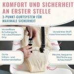 mineto Tragbare Sitzerhöhung – Klappbarer Kinderhochstuhl für Zuhause & Reisen – Bild 4