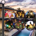 AHRLHR 4er Set Aussenleuchtstander 3m – Metall Lichtmast mit V-Gabel für Lichterketten & Deko – Bild 3