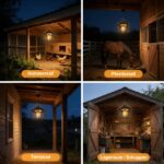 ChunHee Solar-Hängelampe IP65 mit 4400 mAh – Kabellose Beleuchtung für Schuppen & Garage – Bild 9