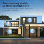 HBN Funksteckdosen Set 5er mit 2 Fernbedienungen – 3680W Funk-Fernsteuerung bis 30m – Bild 3
